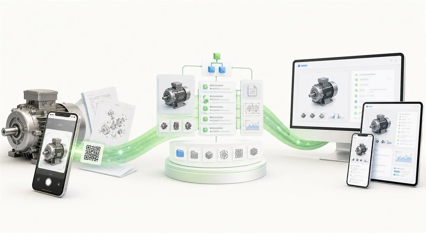 Workflow from product evidence to a reviewed structured record